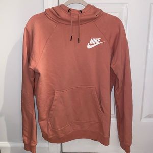 Nike cowl neck pink hoodie